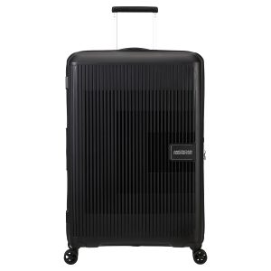 Kõvakohver 77 cm, 8-rattaline, must, laiendatav, TSA koodlukk, American Tourister AeroStep