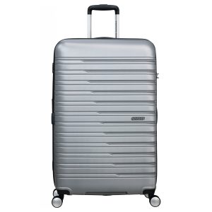 Kõvakohver 78 cm, 8-rattaline, hall (Sky Silver), laiendatav, TSA koodlukk, American Tourister Flashline